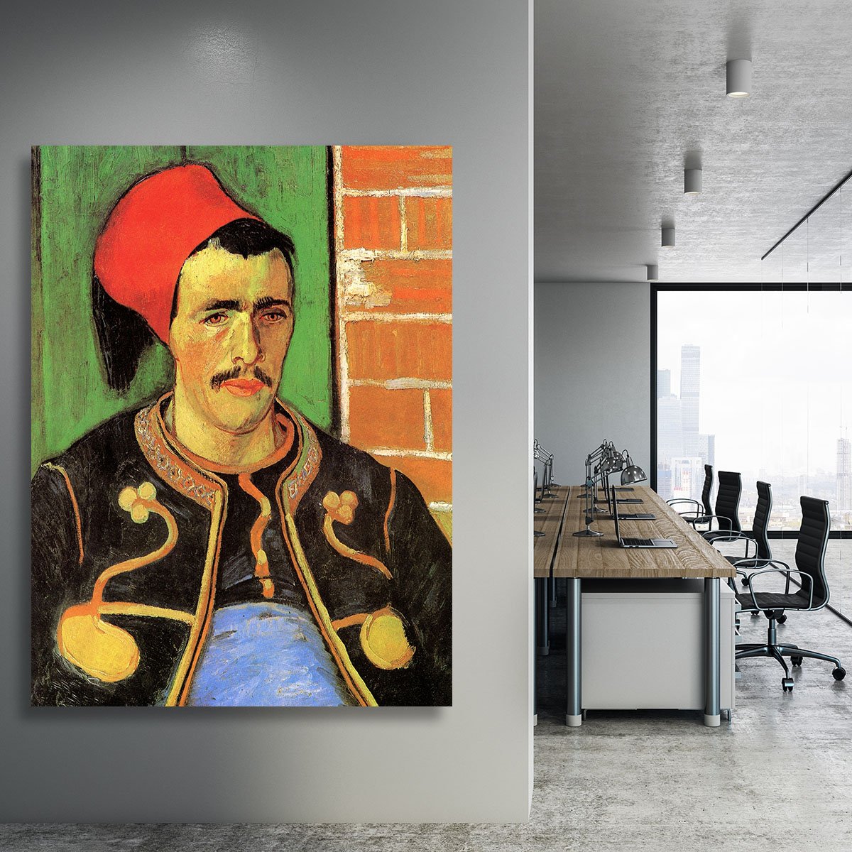 The Zouave Half Length by Van Gogh Canvas Print or Poster