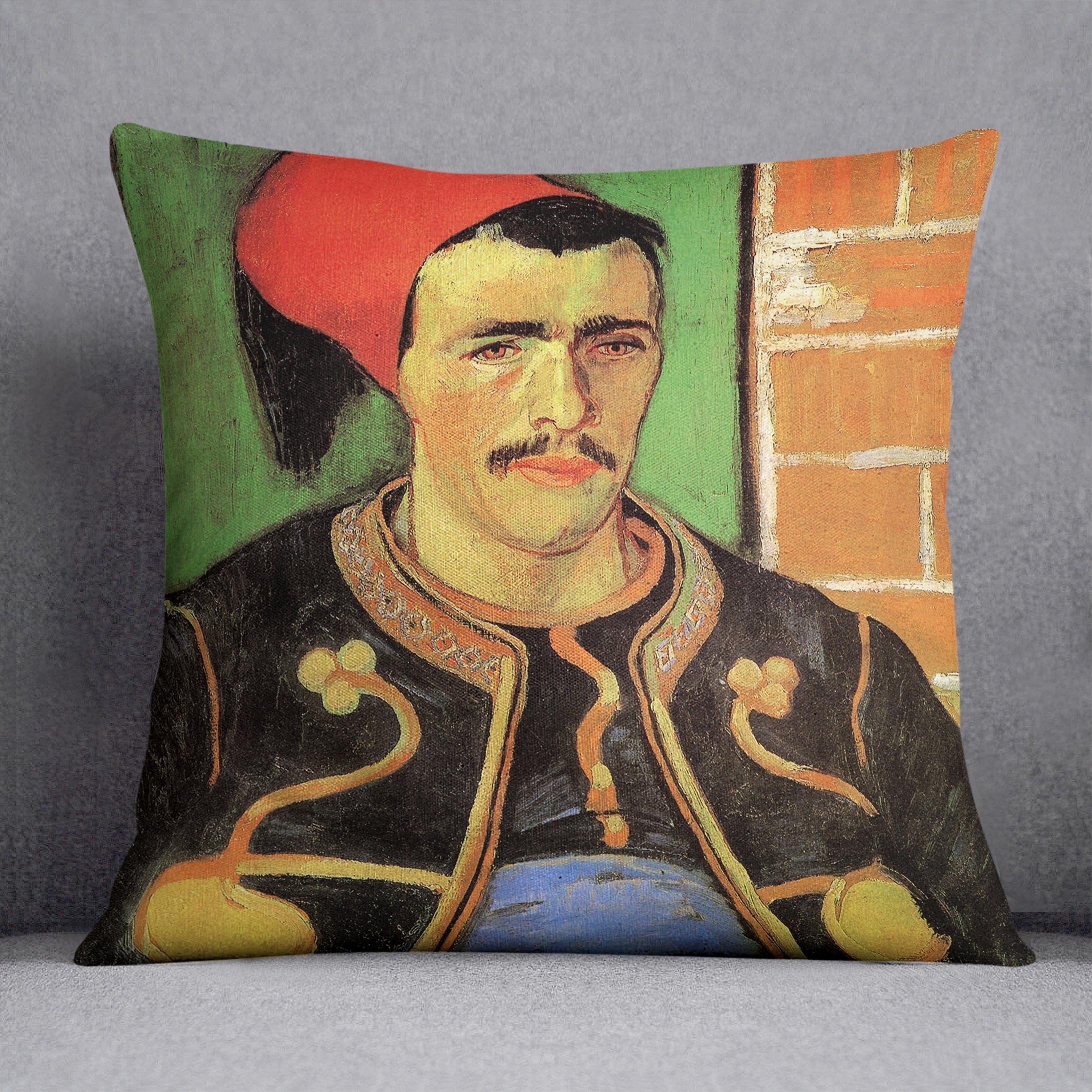 The Zouave Half Length by Van Gogh Throw Pillow