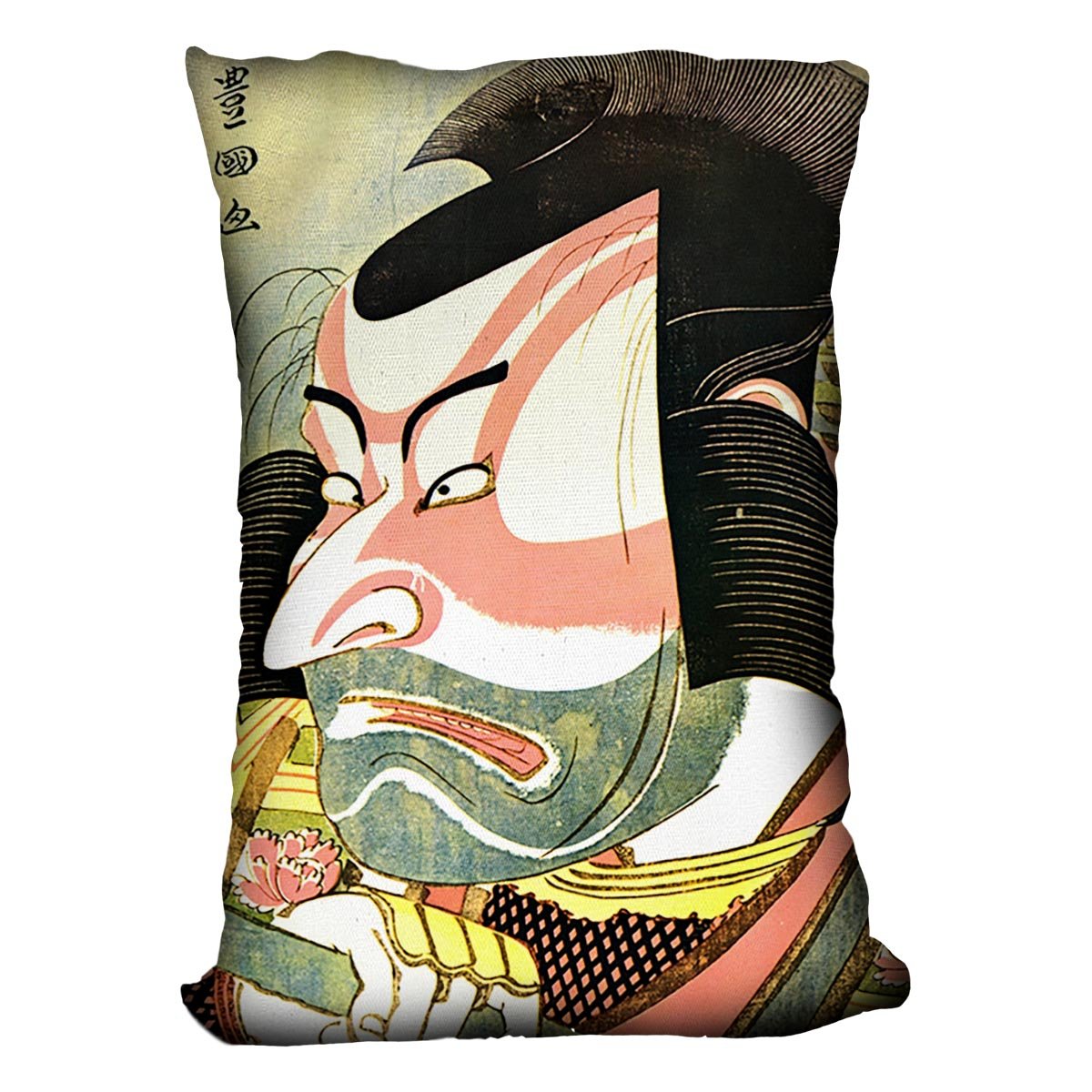The actor Ichikawa Ebizo by Hokusai Throw Pillow