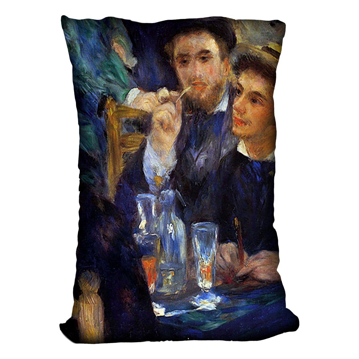 The ball in the Moulin de la Galette detail by Renoir Throw Pillow