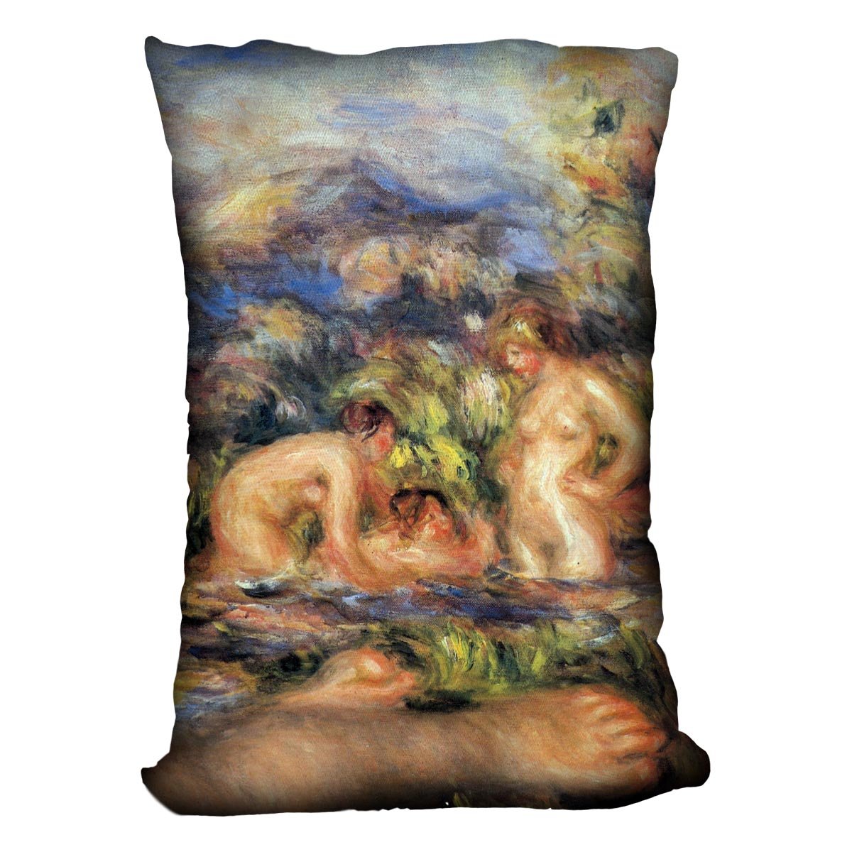 The bathers Detail by Renoir Throw Pillow