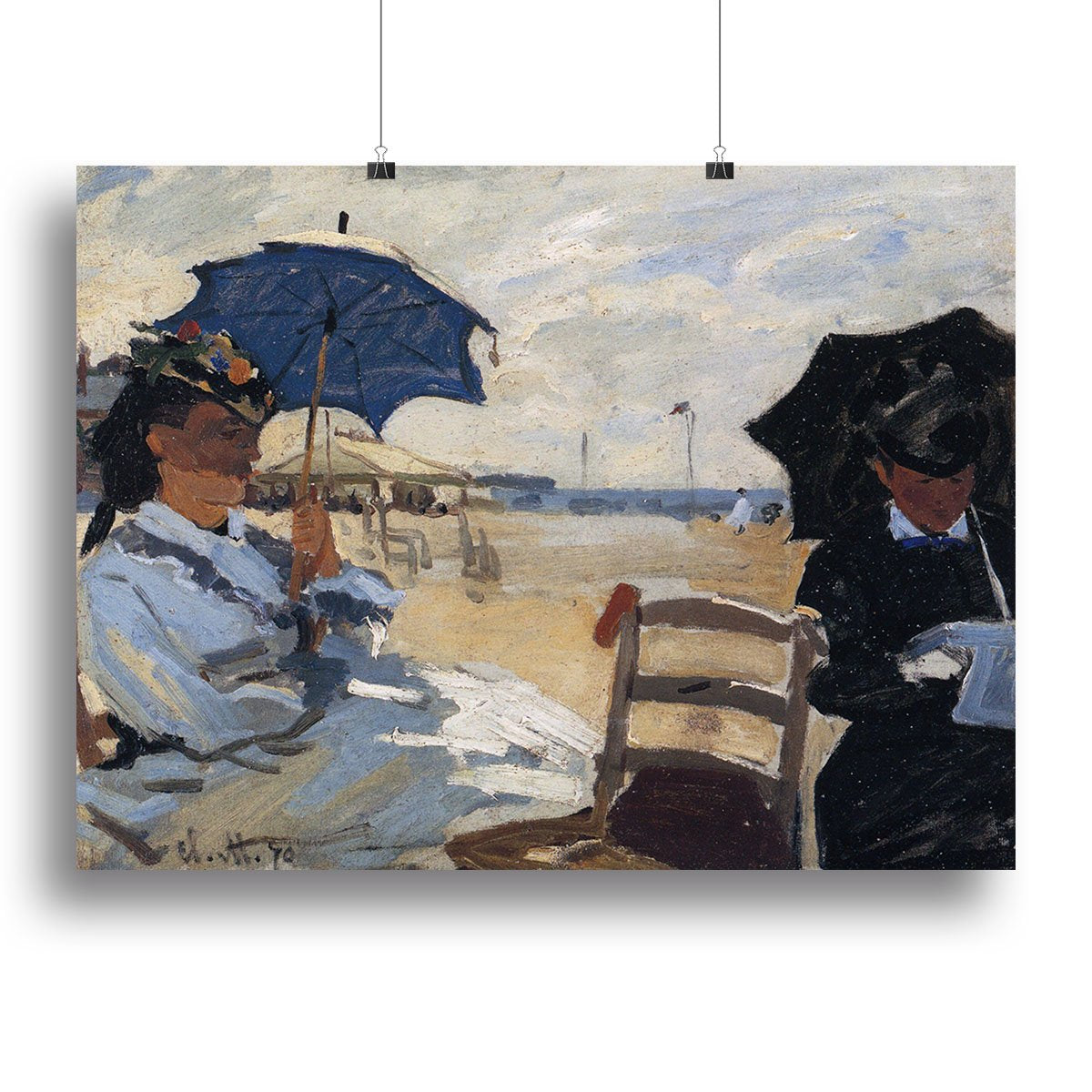The beach a Trouville by Monet Canvas Print or Poster