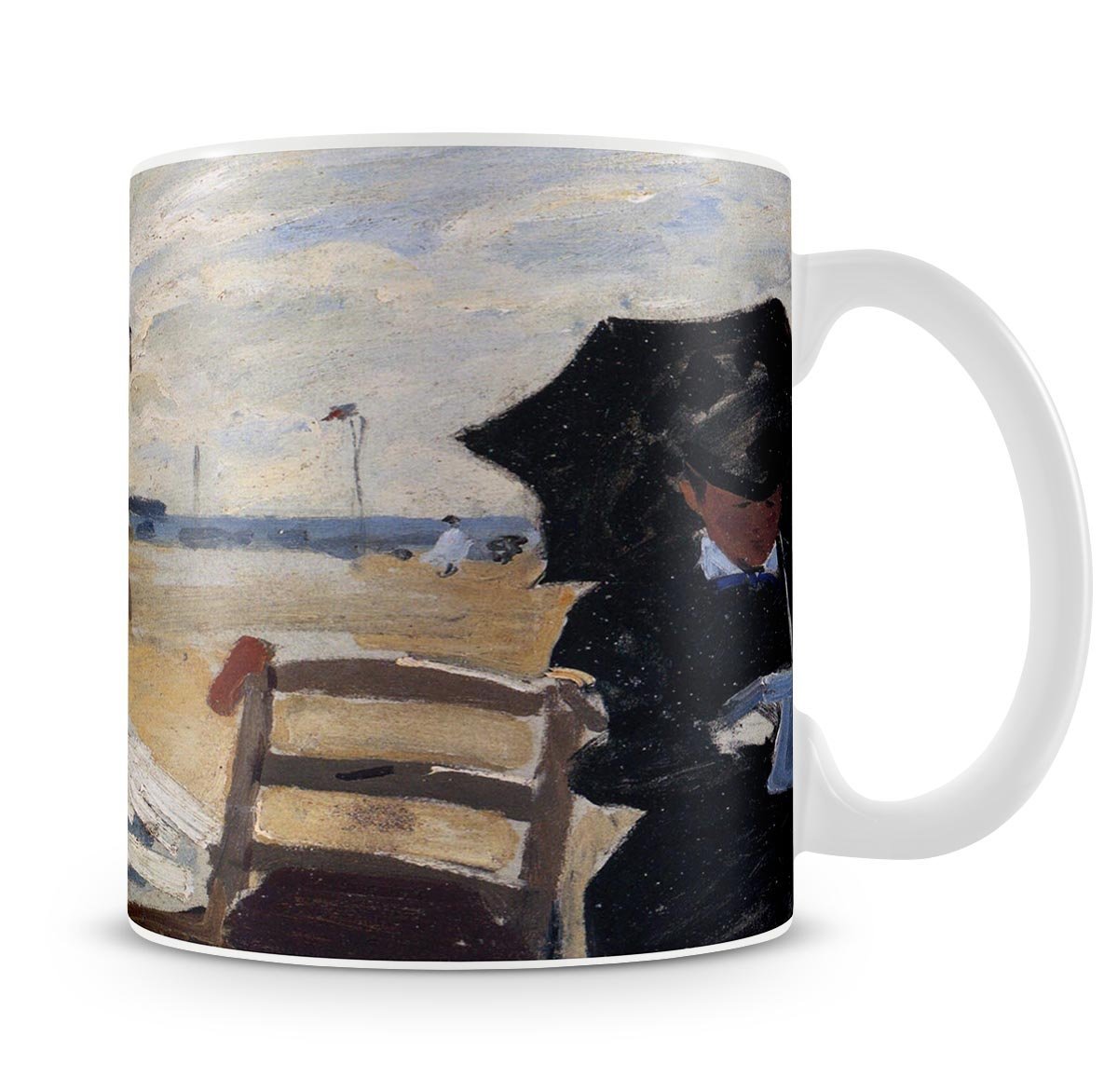 The beach a Trouville by Monet Mug - Canvas Art Rocks - 4