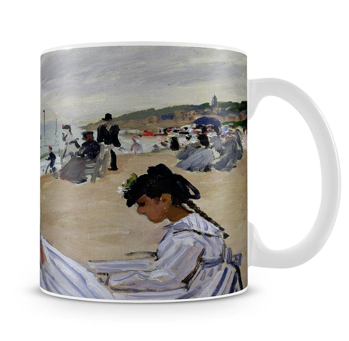 The beach at Trouville by Monet Mug - Canvas Art Rocks - 4