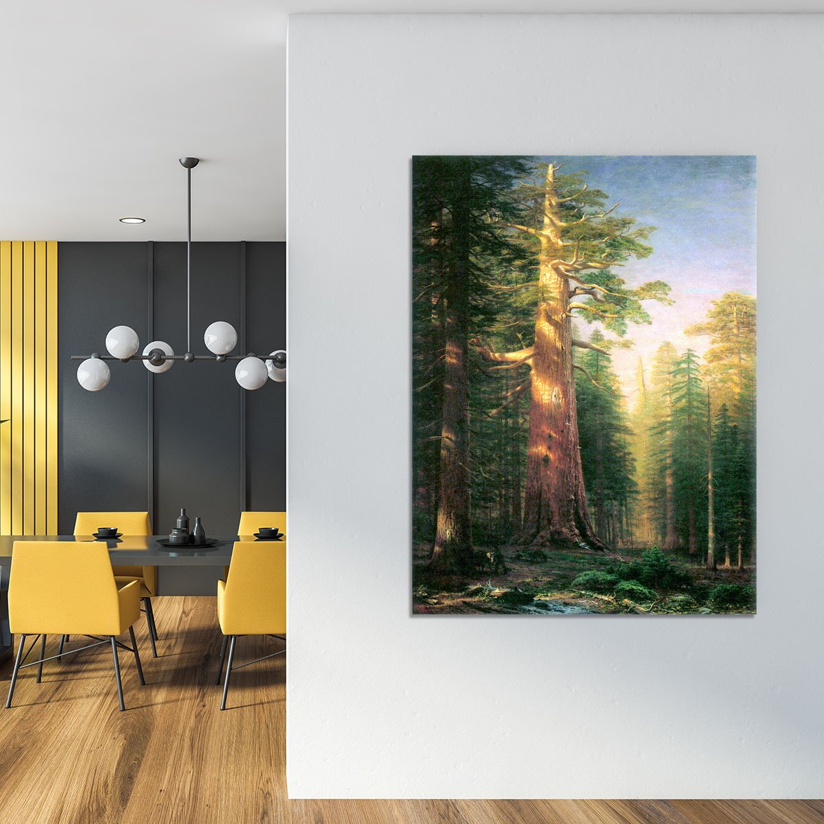 The big trees Mariposa Grove California by Bierstadt Canvas Print or Poster