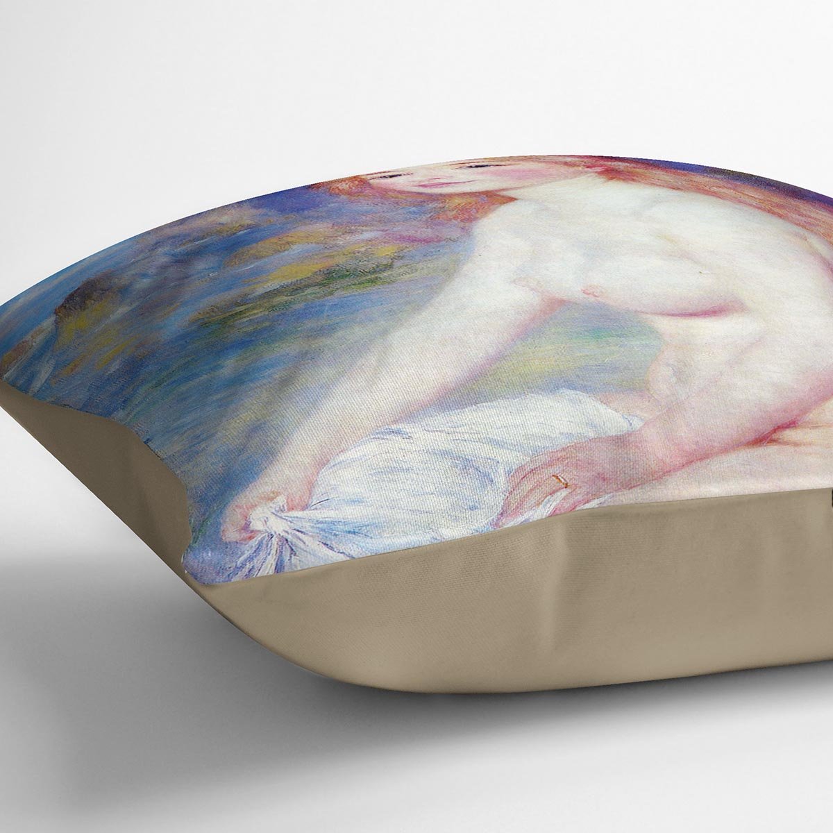 The blond bather 1 by Renoir Throw Pillow