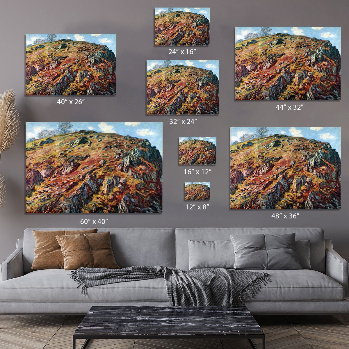 The boulder by Monet Canvas Print or Poster