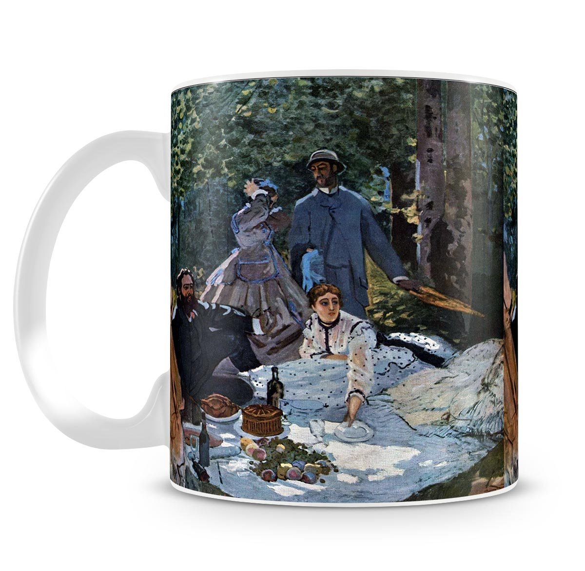 The breakfast outdoors central section by Monet Mug - Canvas Art Rocks - 4
