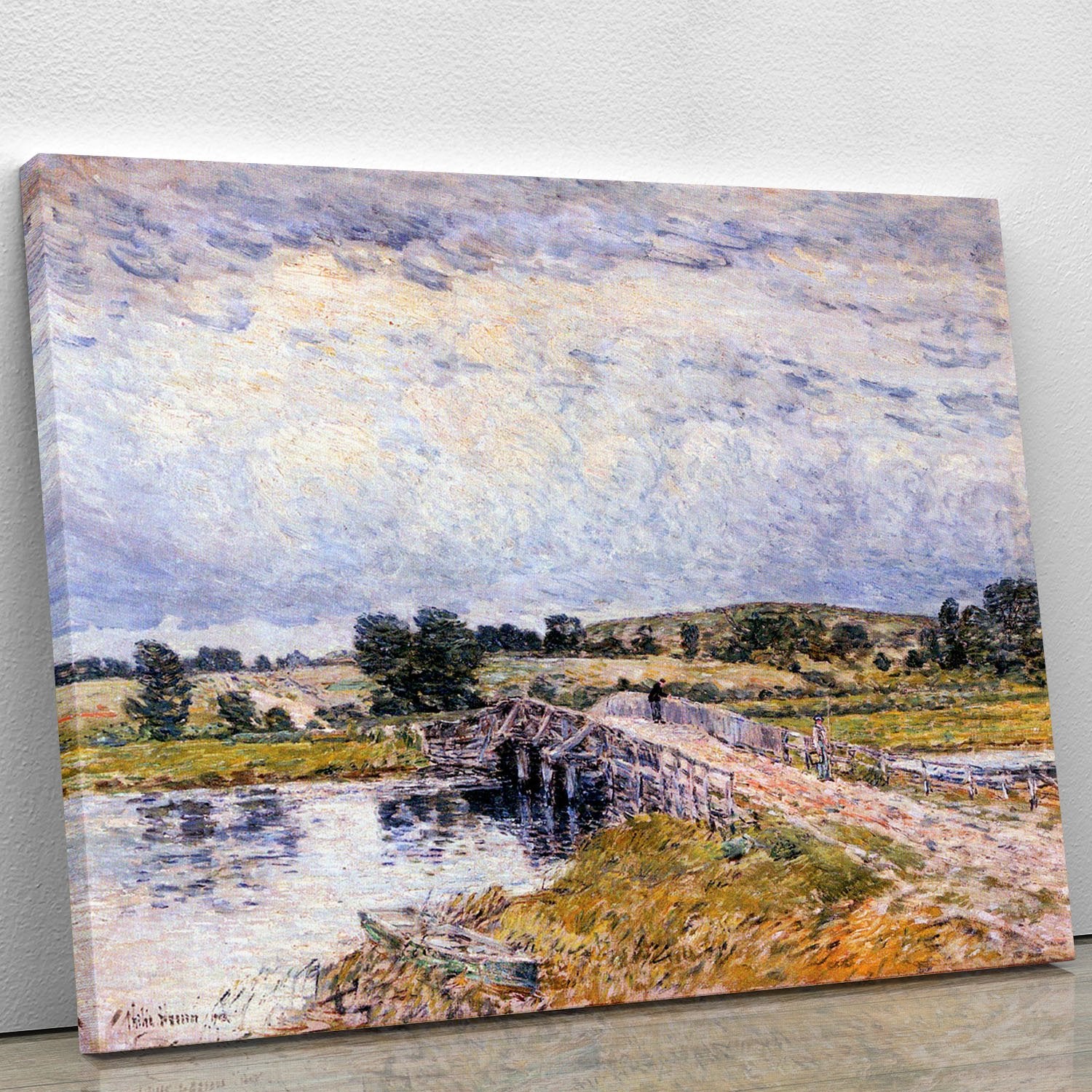The bridge from Old Lyme by Hassam Canvas Print or Poster