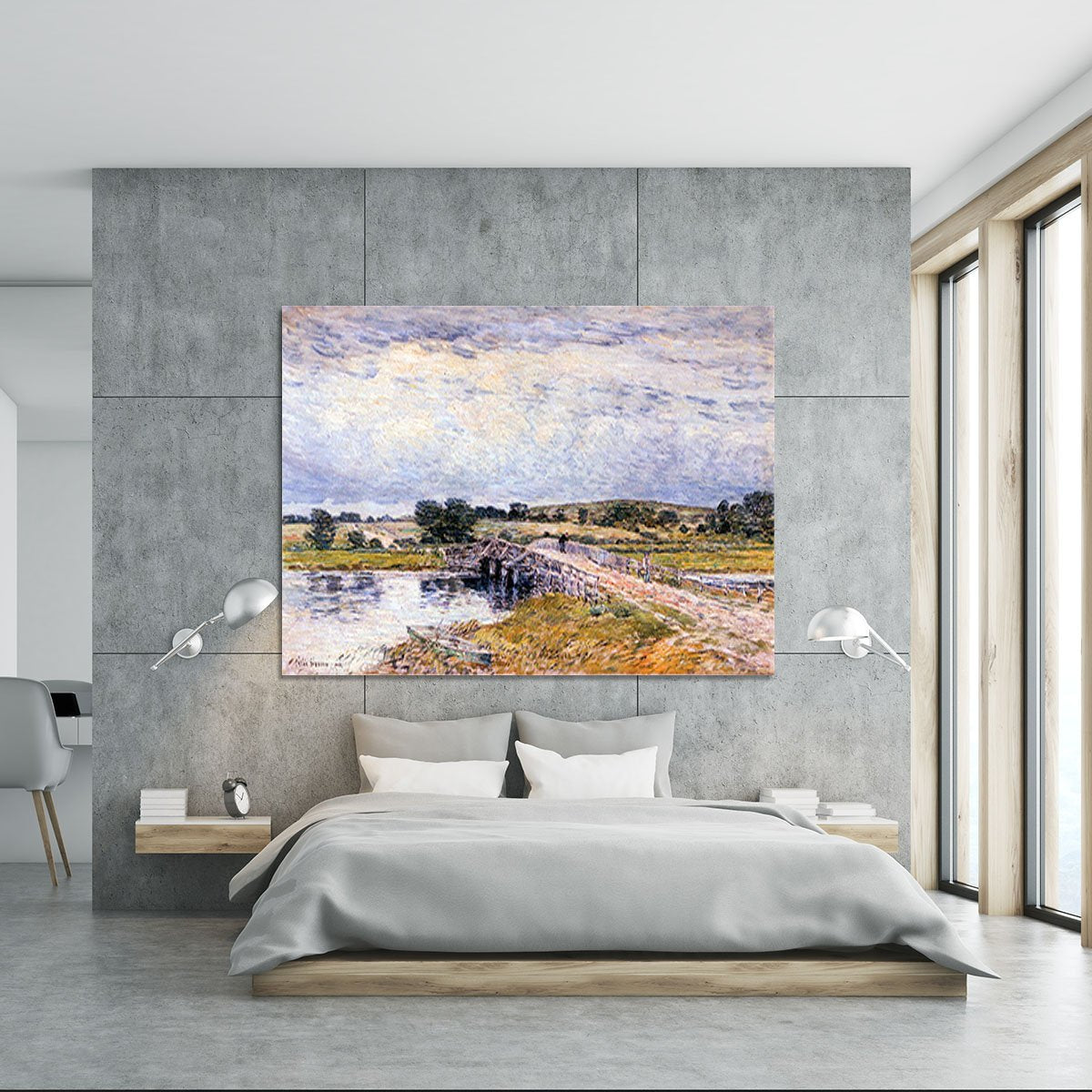 The bridge from Old Lyme by Hassam Canvas Print or Poster