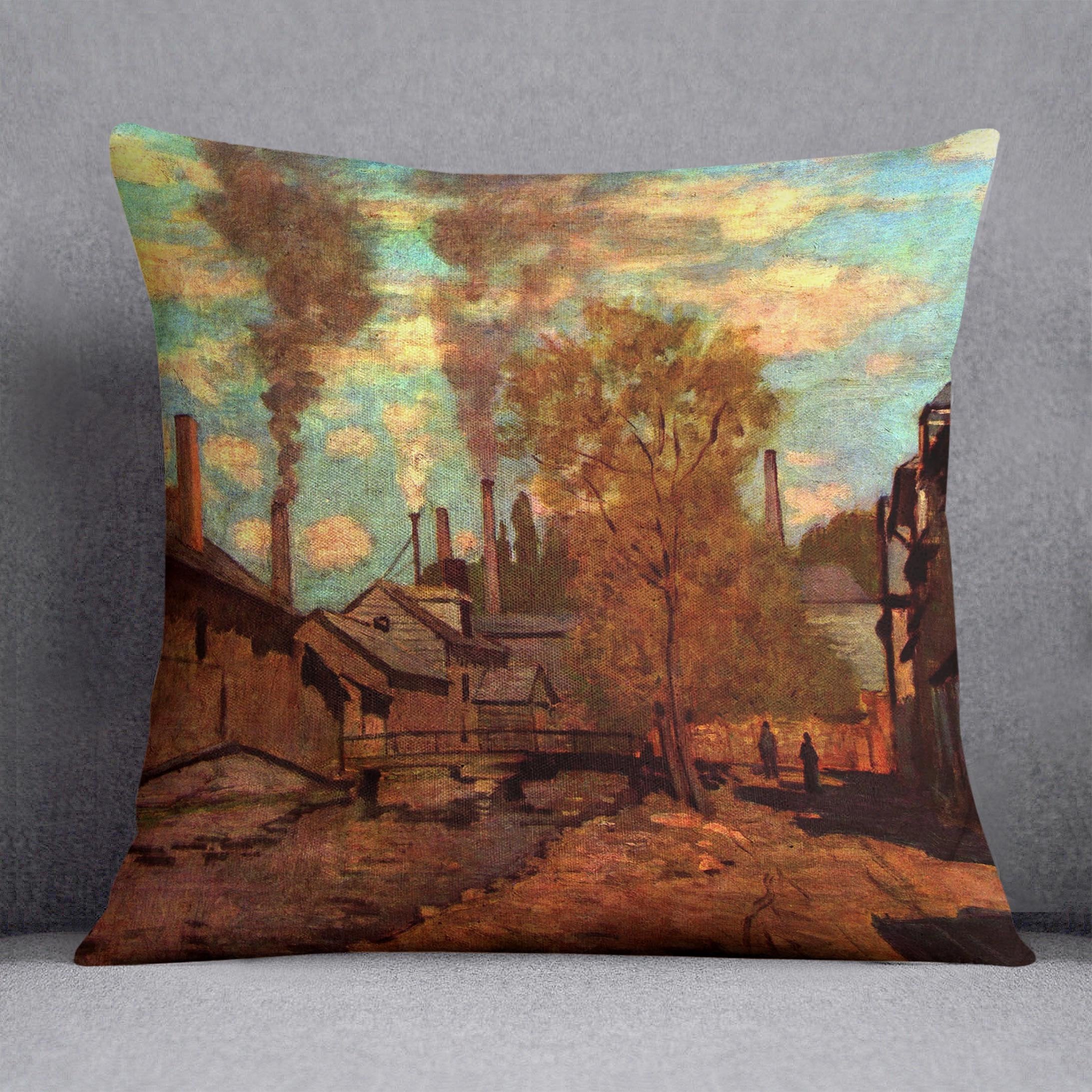 The brook of Robec by Monet Throw Pillow