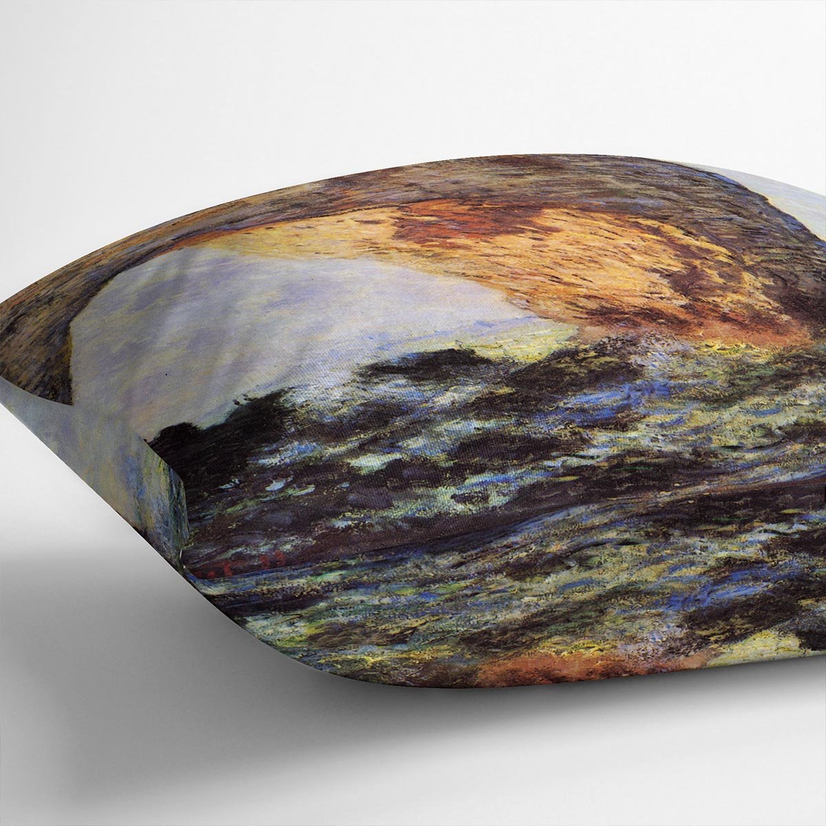 The cliff at Etretat by Monet Throw Pillow
