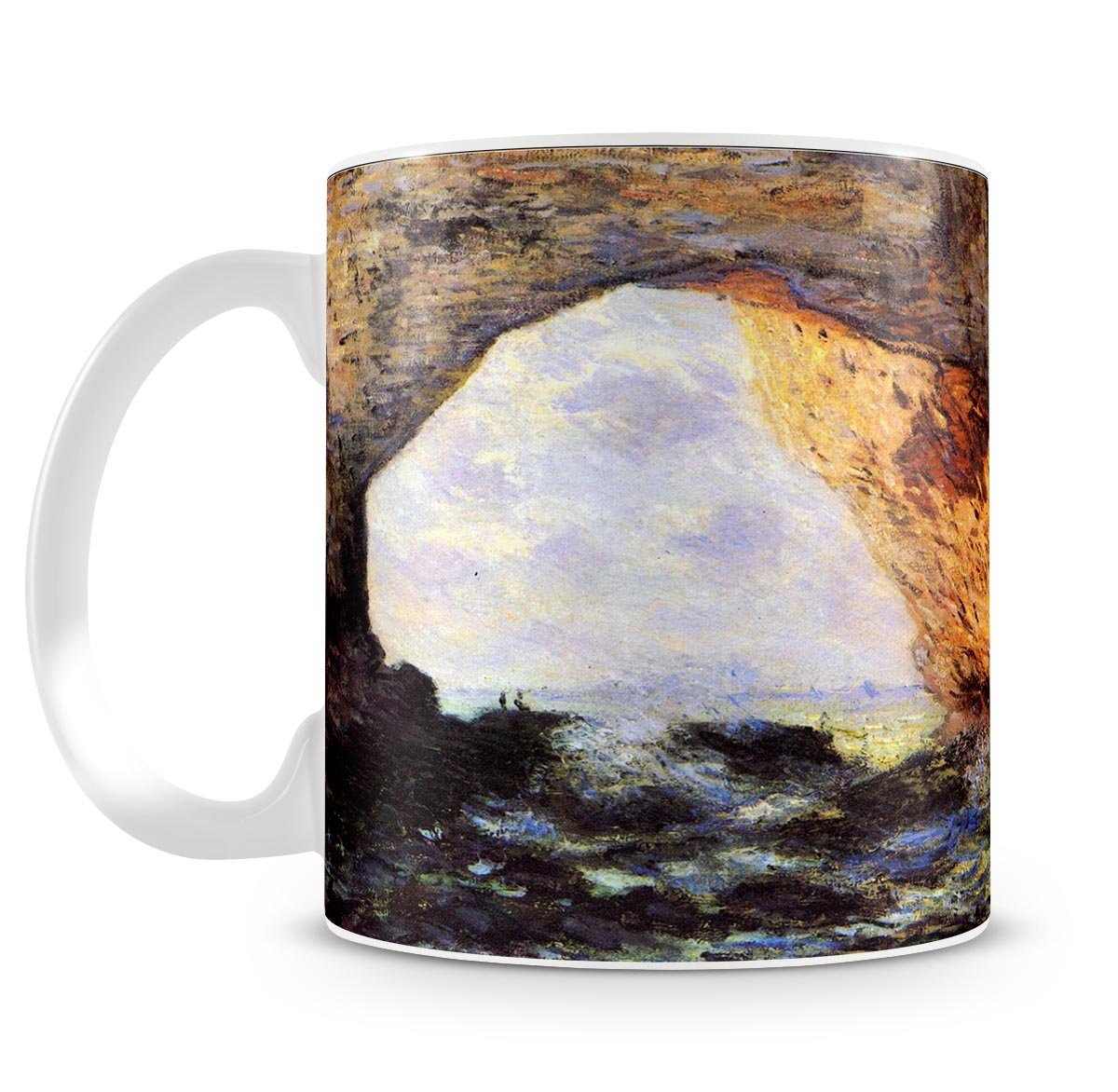 The cliff at Etretat by Monet Mug - Canvas Art Rocks - 4