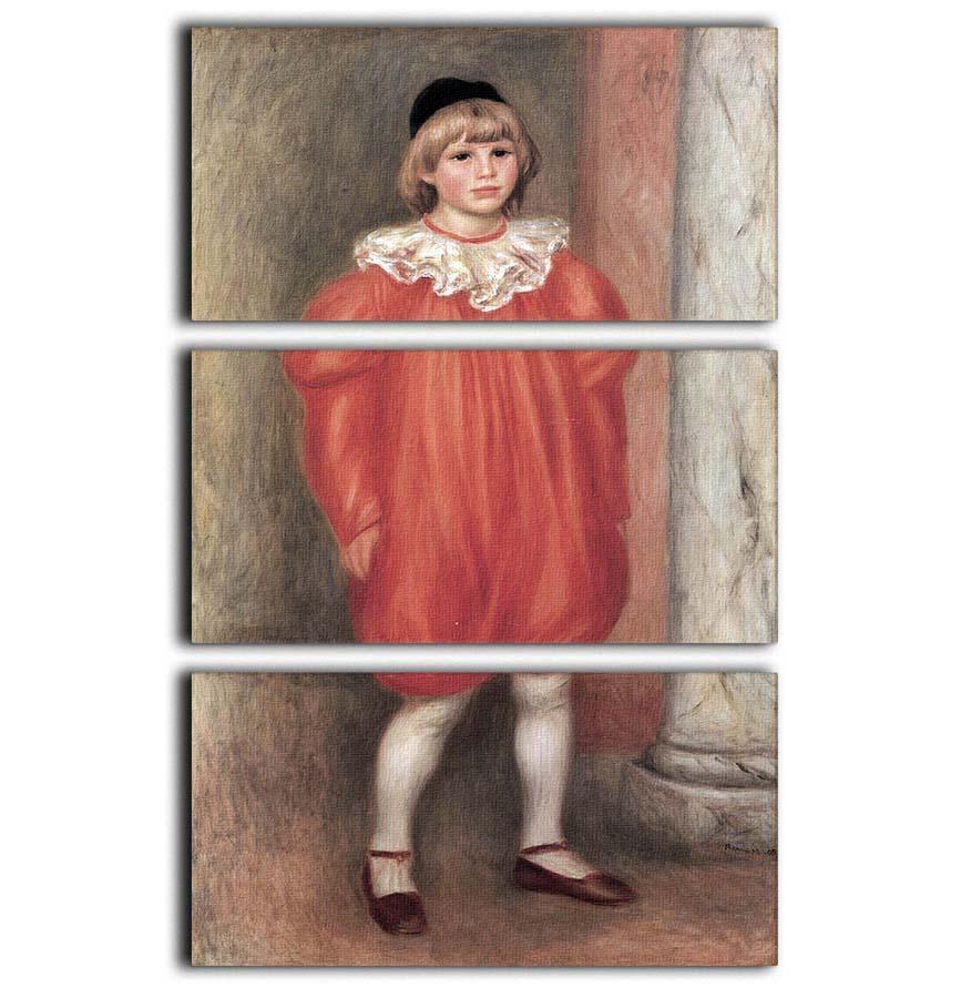 The clown by Renoir 3 Split Panel Canvas Print - Canvas Art Rocks - 1