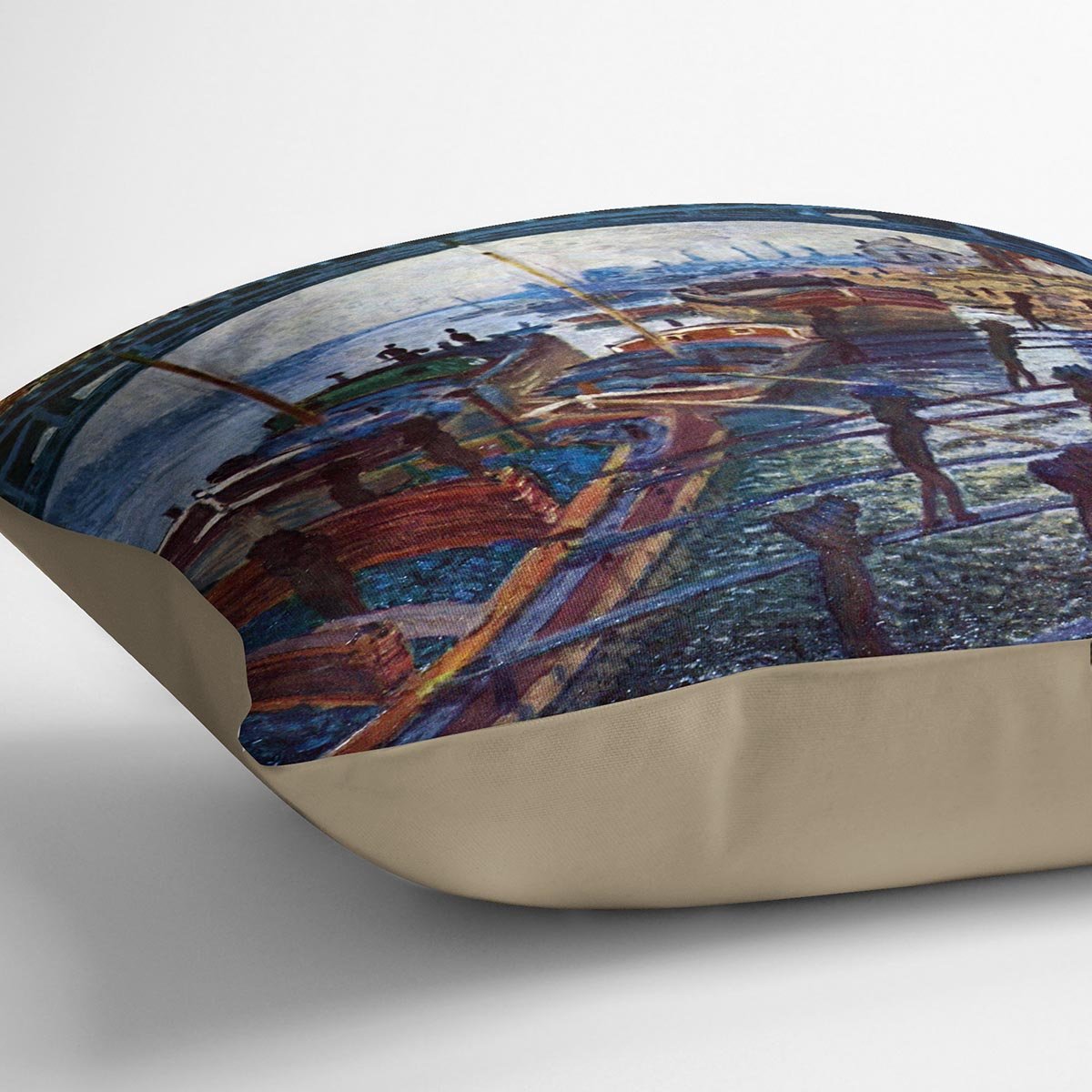 The coal carrier by Monet Throw Pillow