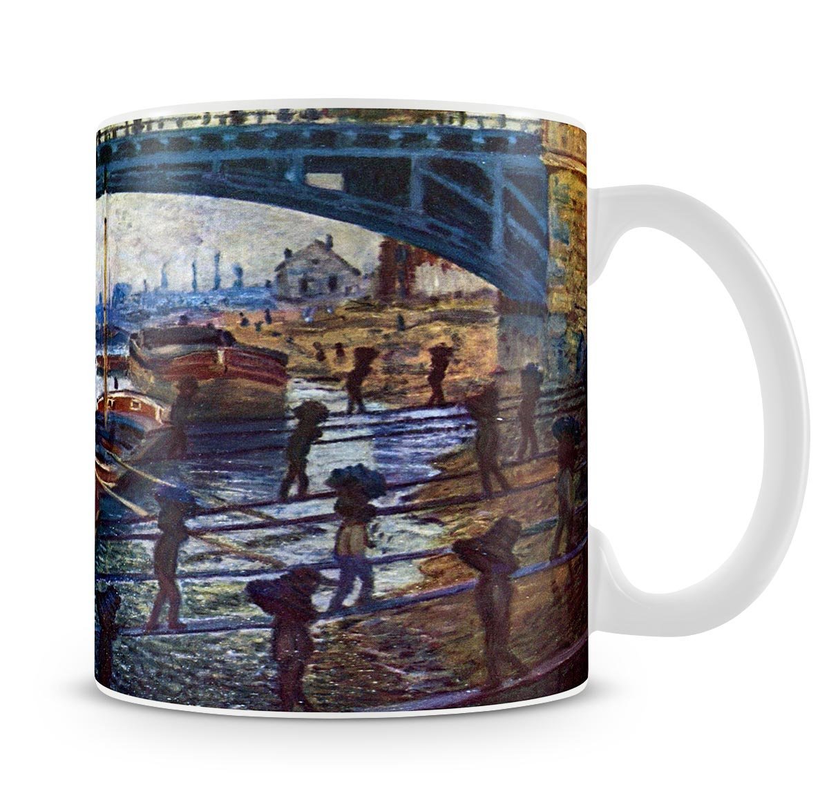 The coal carrier by Monet Mug - Canvas Art Rocks - 4