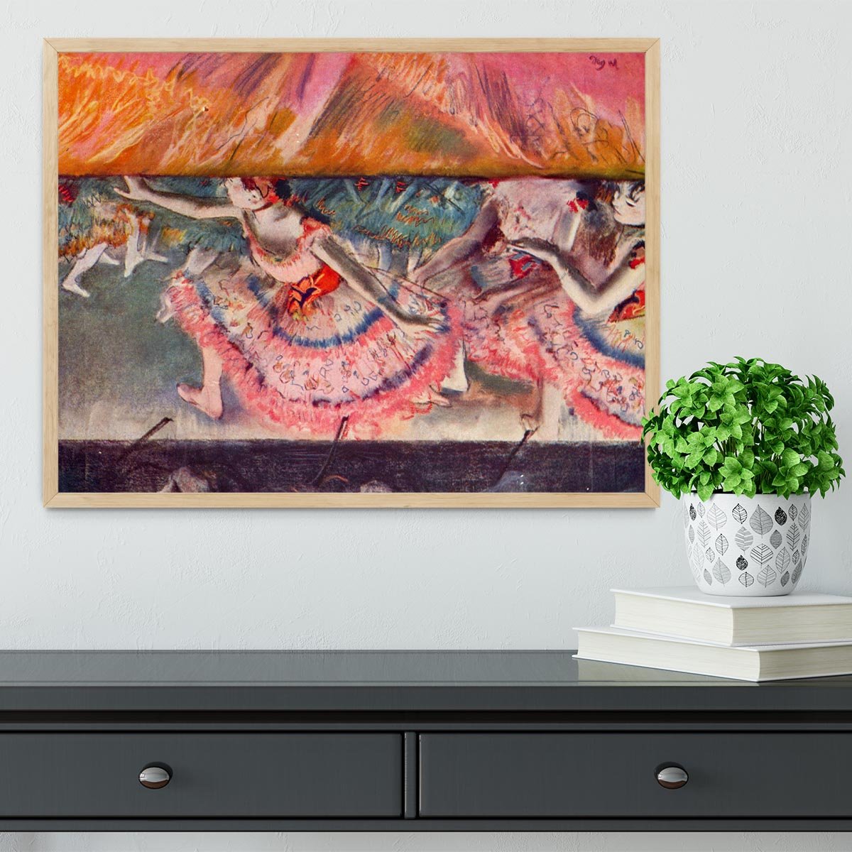The curtain falls by Degas Framed Print - Canvas Art Rocks - 4