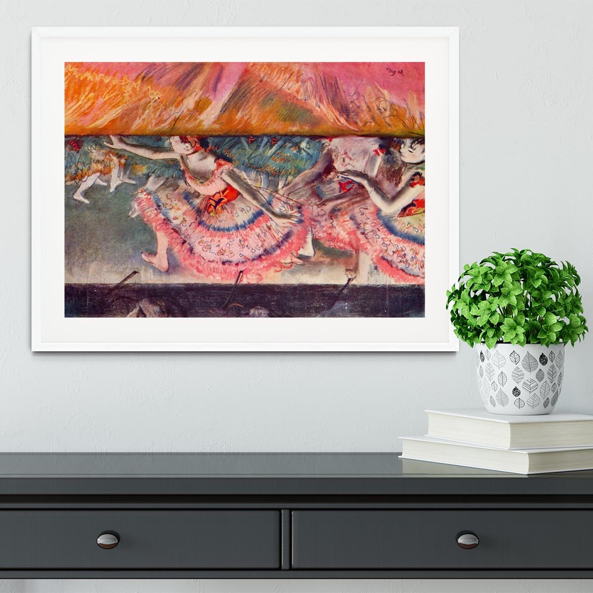 The curtain falls by Degas Framed Print - Canvas Art Rocks - 5