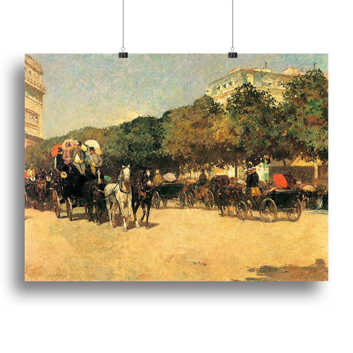 The day of the Grand Prize 2 by Hassam Canvas Print or Poster