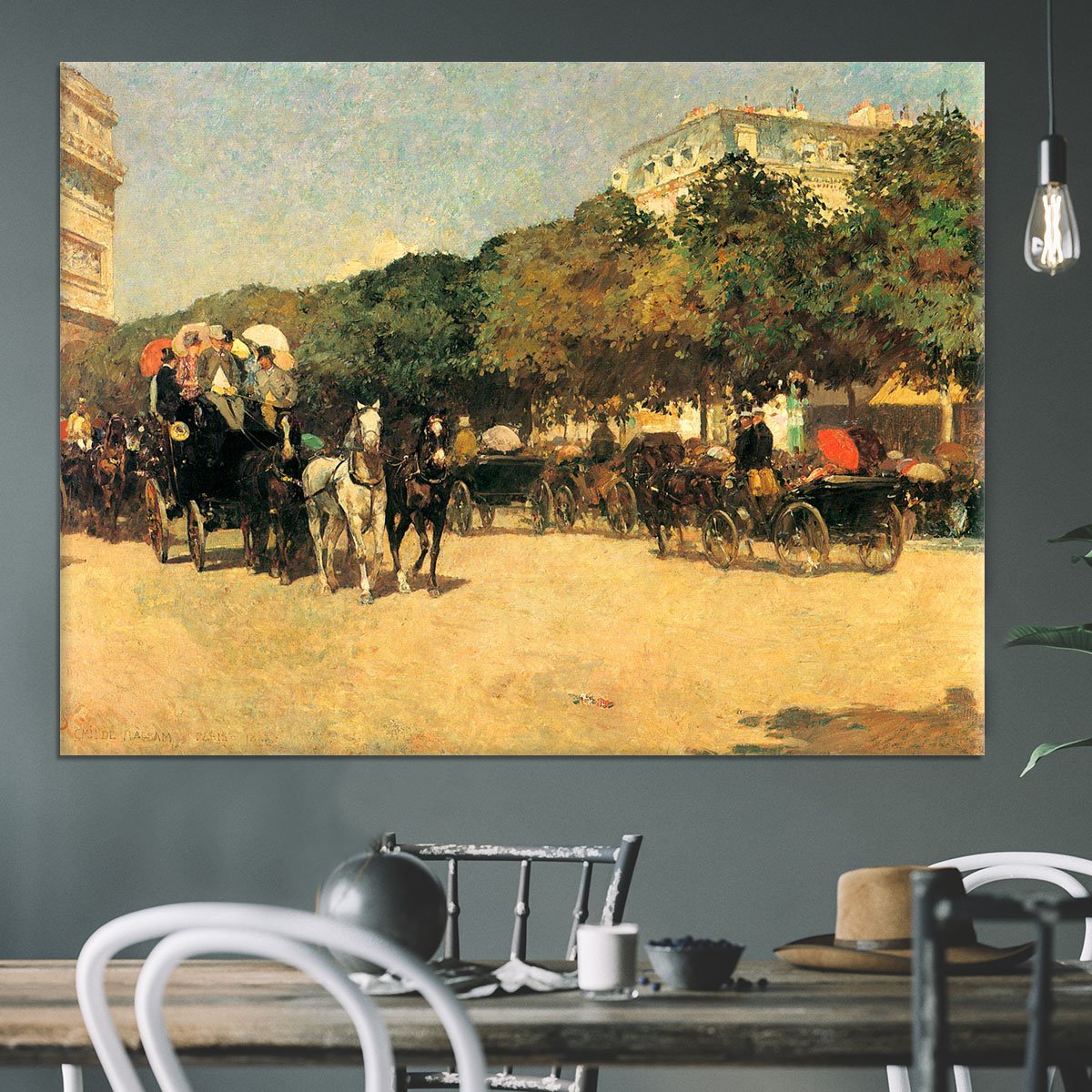 The day of the Grand Prize 2 by Hassam Canvas Print or Poster