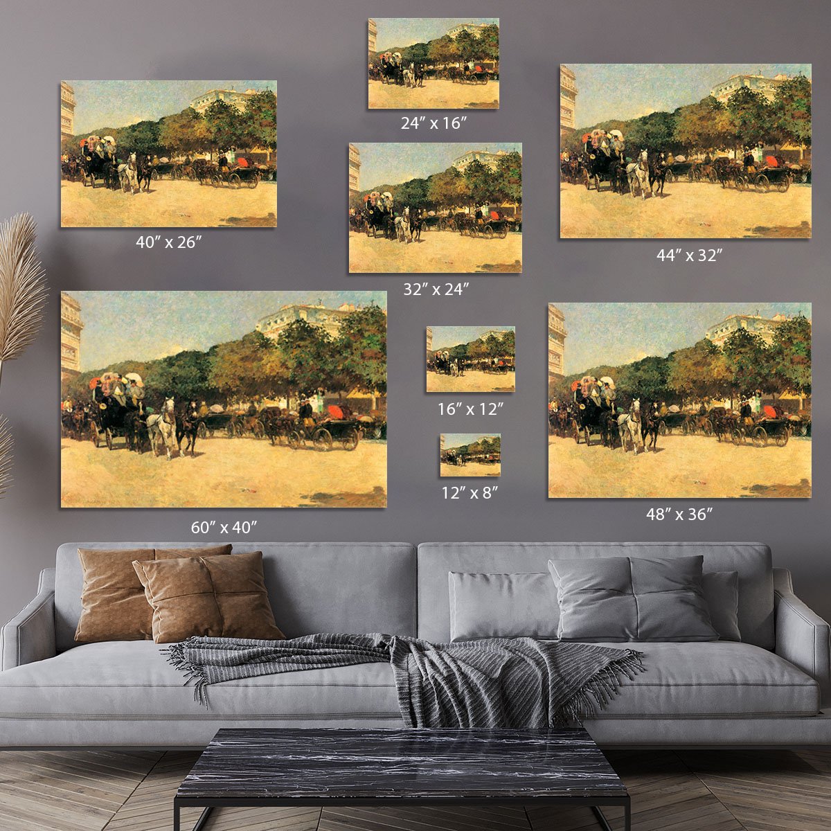 The day of the Grand Prize 2 by Hassam Canvas Print or Poster