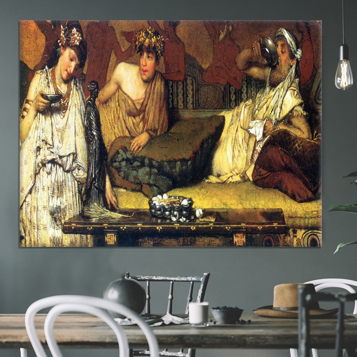 The dinner Greek detail by Alma Tadema Canvas Print or Poster