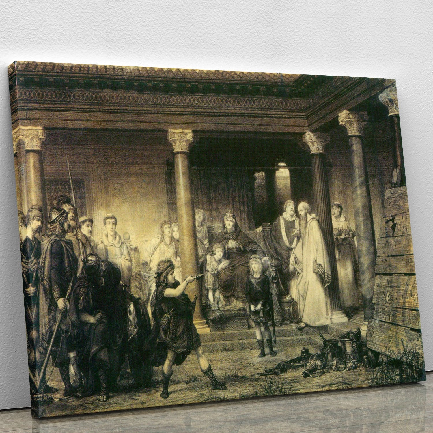 The education of children Clovis by Alma Tadema Canvas Print or Poster