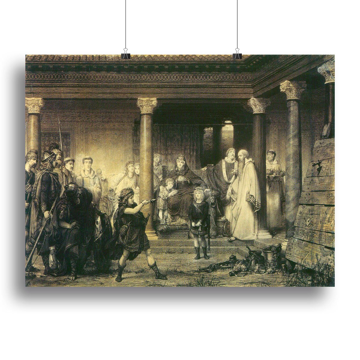 The education of children Clovis by Alma Tadema Canvas Print or Poster
