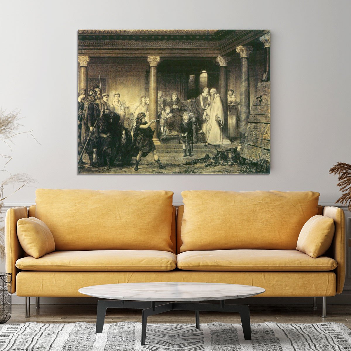 The education of children Clovis by Alma Tadema Canvas Print or Poster