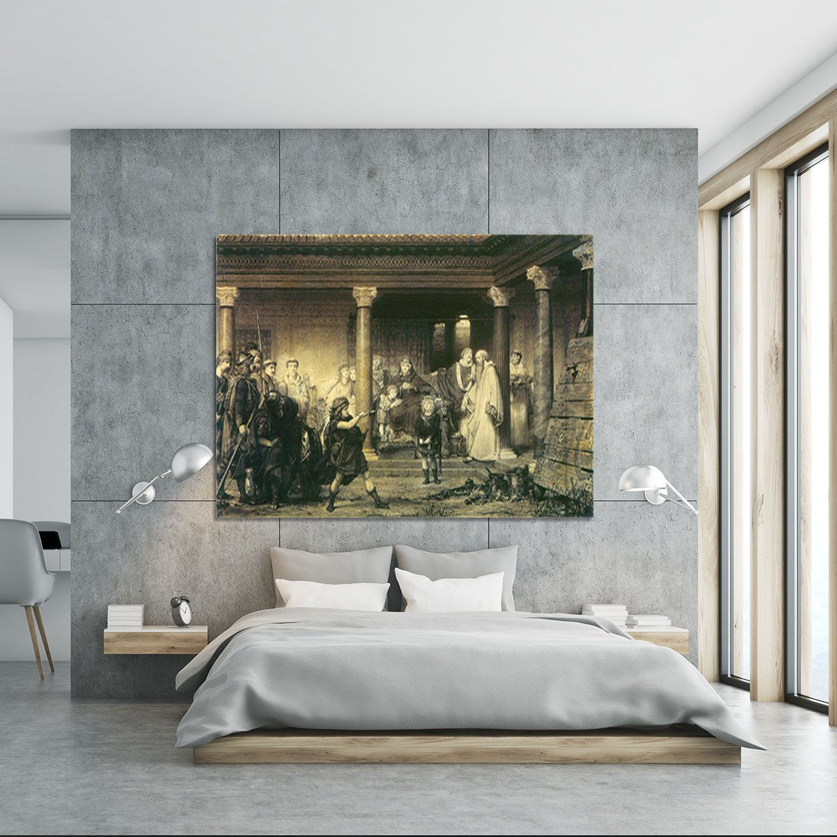 The education of children Clovis by Alma Tadema Canvas Print or Poster