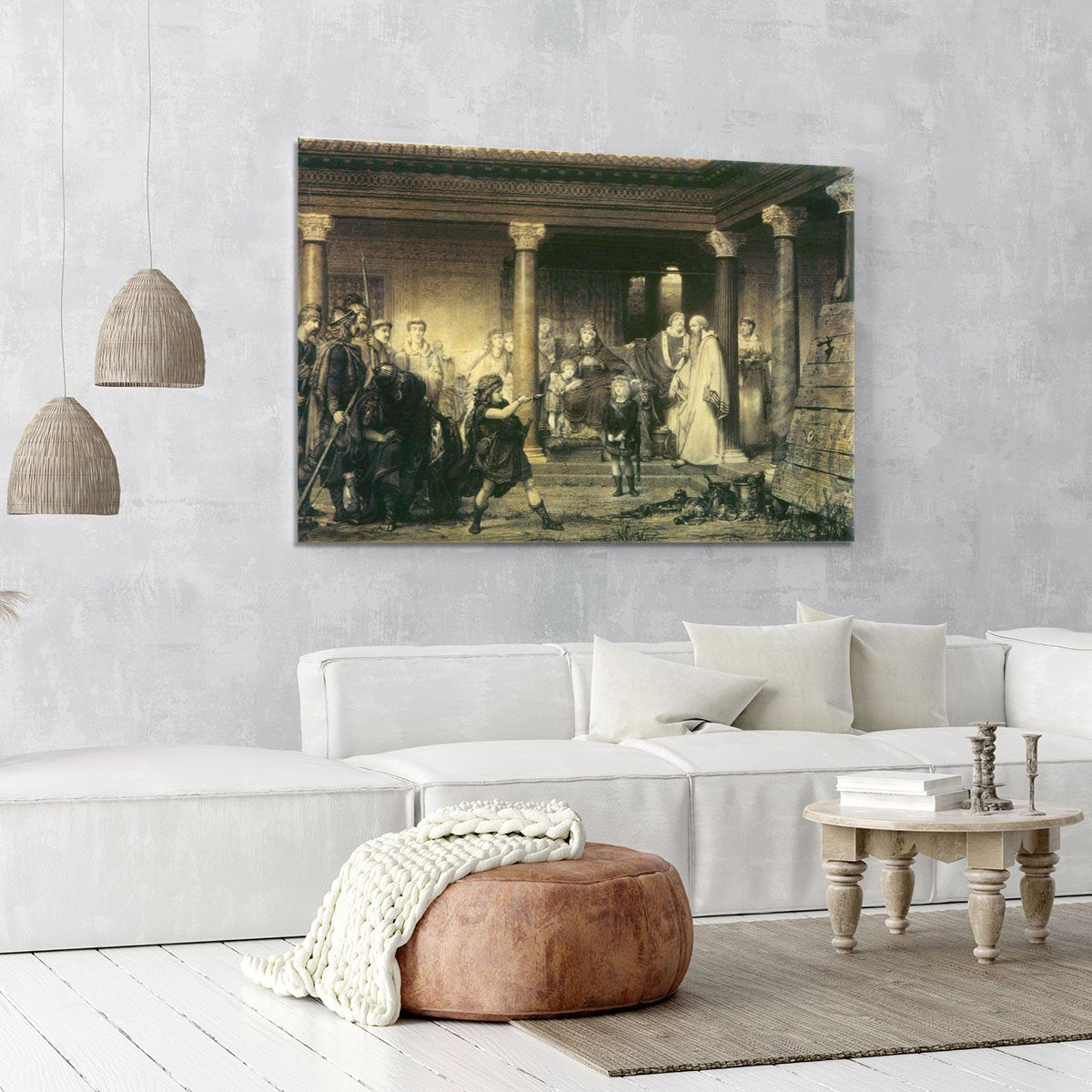 The education of children Clovis by Alma Tadema Canvas Print or Poster