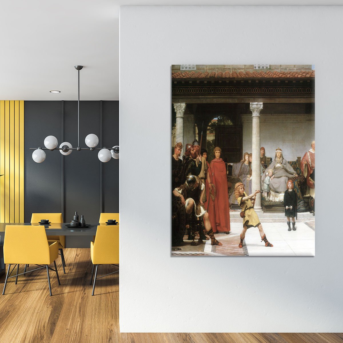 The education of children Clovis detail by Alma Tadema Canvas Print or Poster