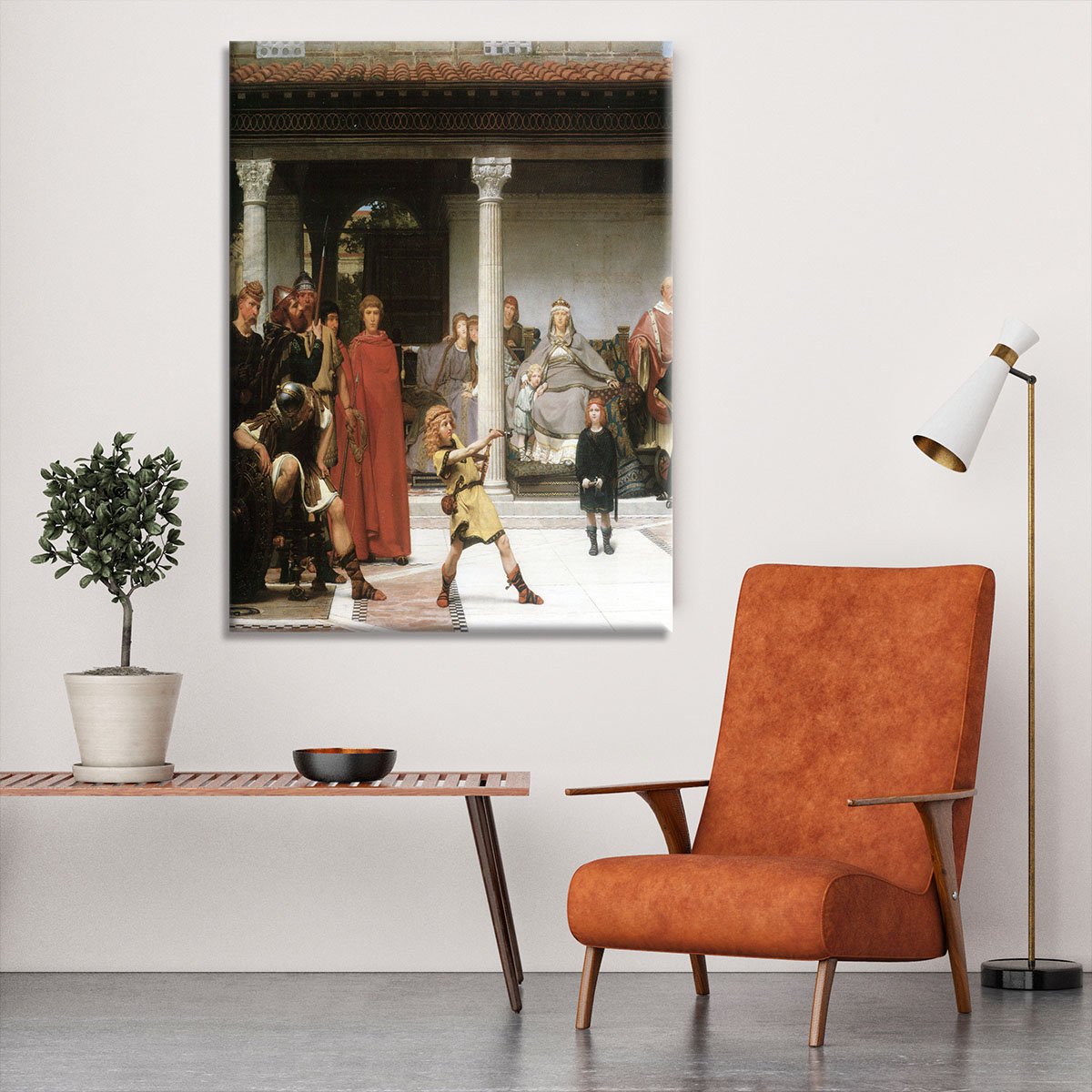 The education of children Clovis detail by Alma Tadema Canvas Print or Poster