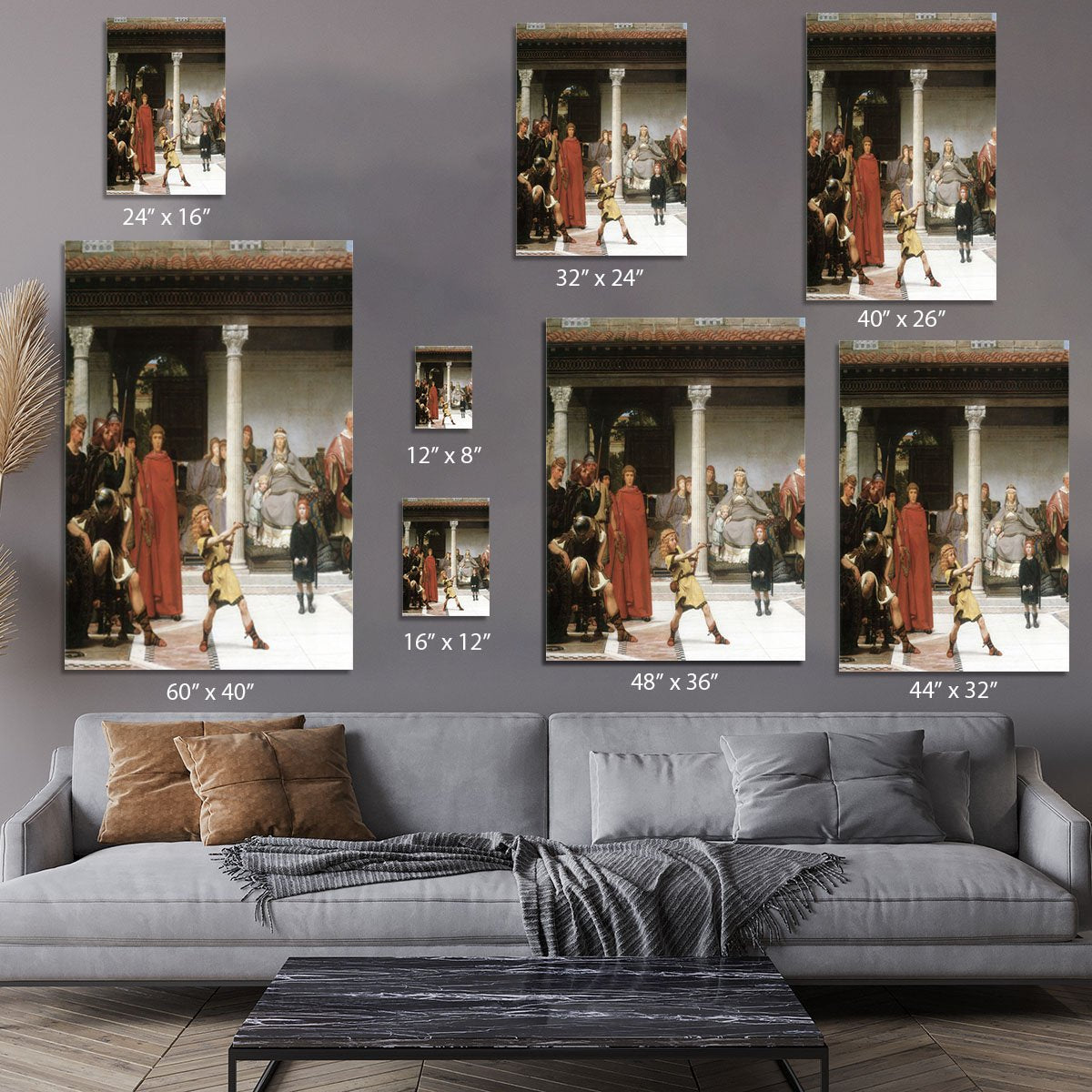 The education of children Clovis detail by Alma Tadema Canvas Print or Poster