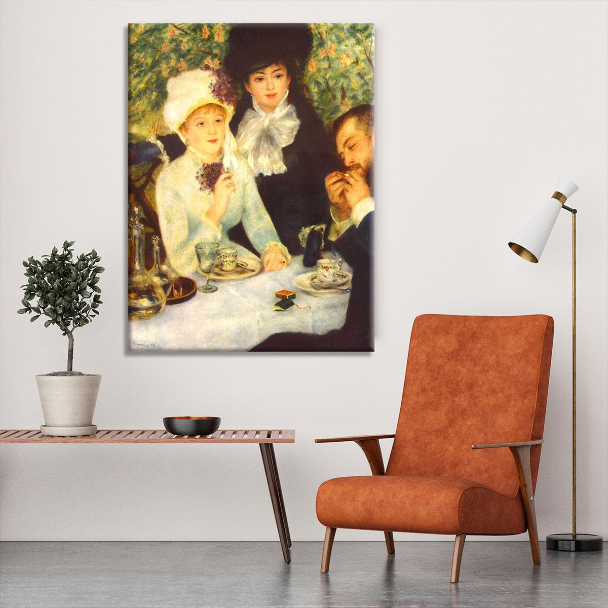 The end of the breakfast by Renoir Canvas Print or Poster