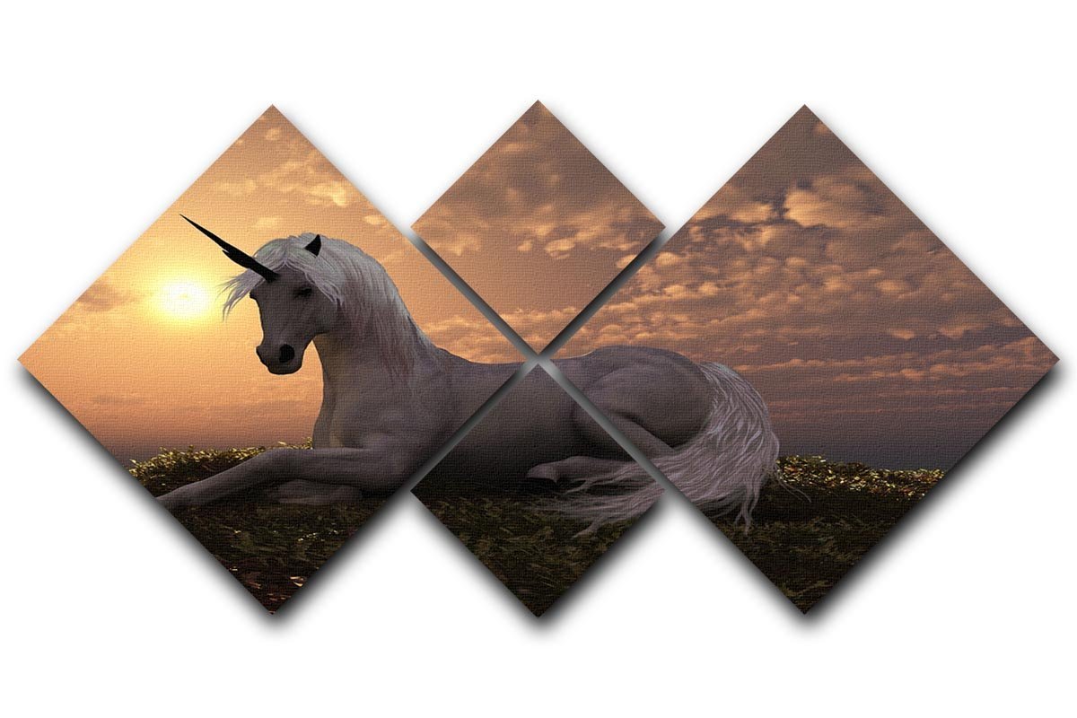 The fabled creature laying 4 Square Multi Panel Canvas  - Canvas Art Rocks - 1