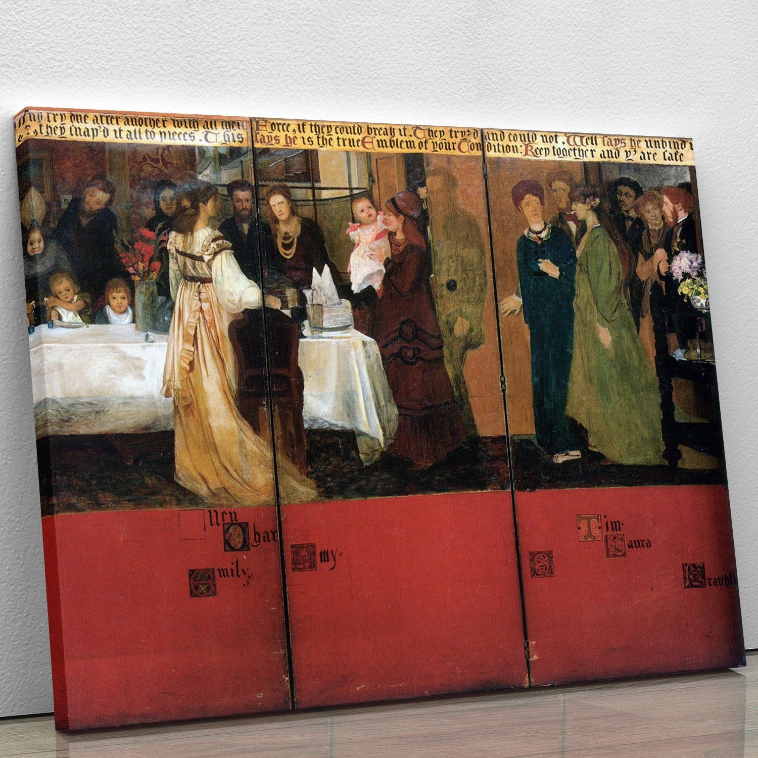 The family picture of Epps panels 4 6 by Alma Tadema Canvas Print or Poster