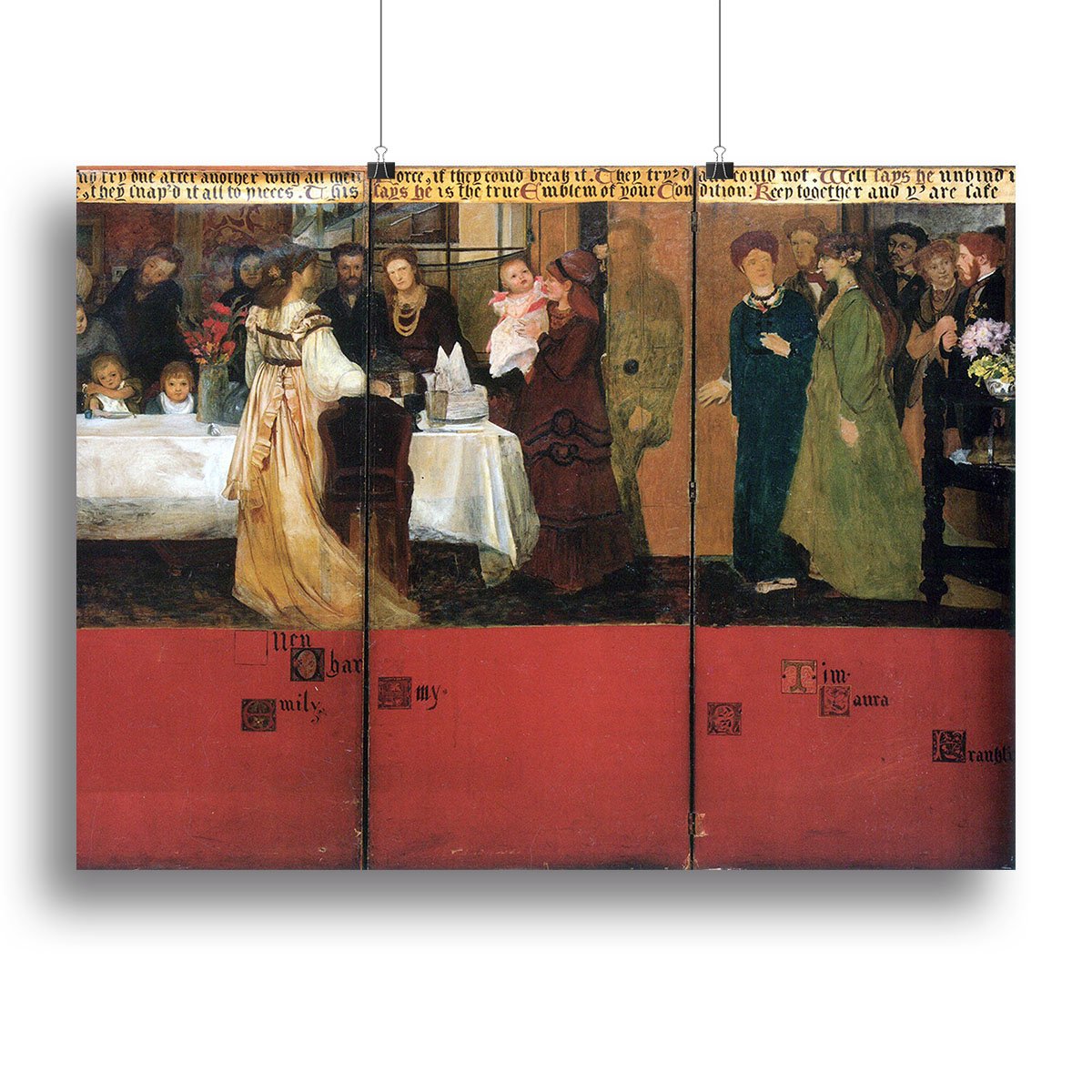 The family picture of Epps panels 4 6 by Alma Tadema Canvas Print or Poster