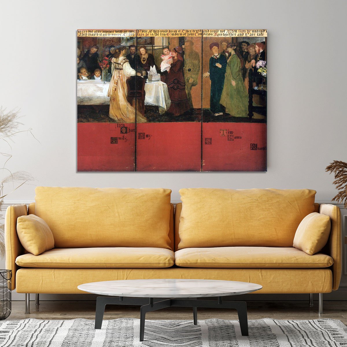 The family picture of Epps panels 4 6 by Alma Tadema Canvas Print or Poster