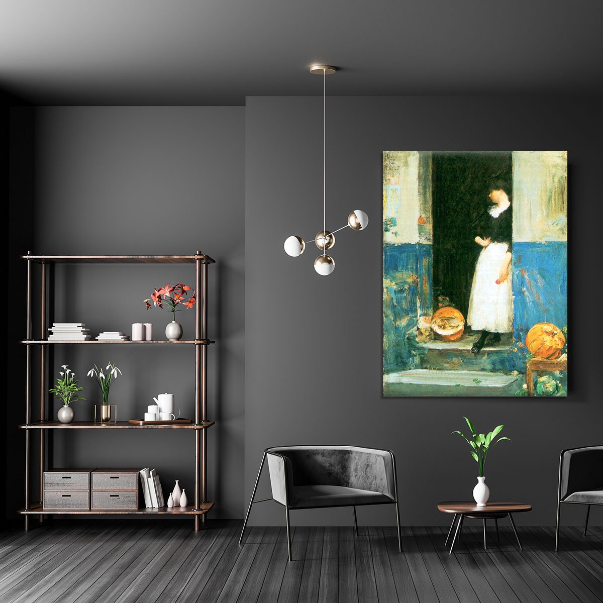 The fruit trader by Hassam Canvas Print or Poster