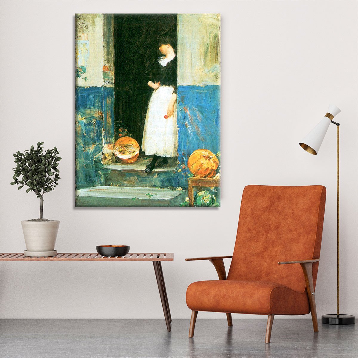 The fruit trader by Hassam Canvas Print or Poster