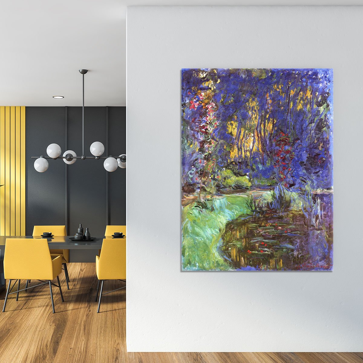 The garden in Giverny by Monet Canvas Print or Poster