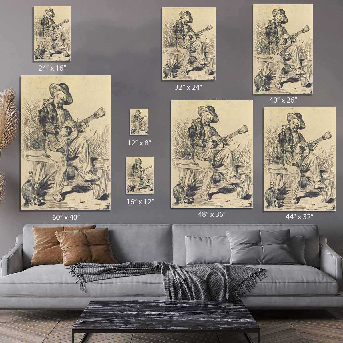 The guitar Player by Manet Canvas Print or Poster