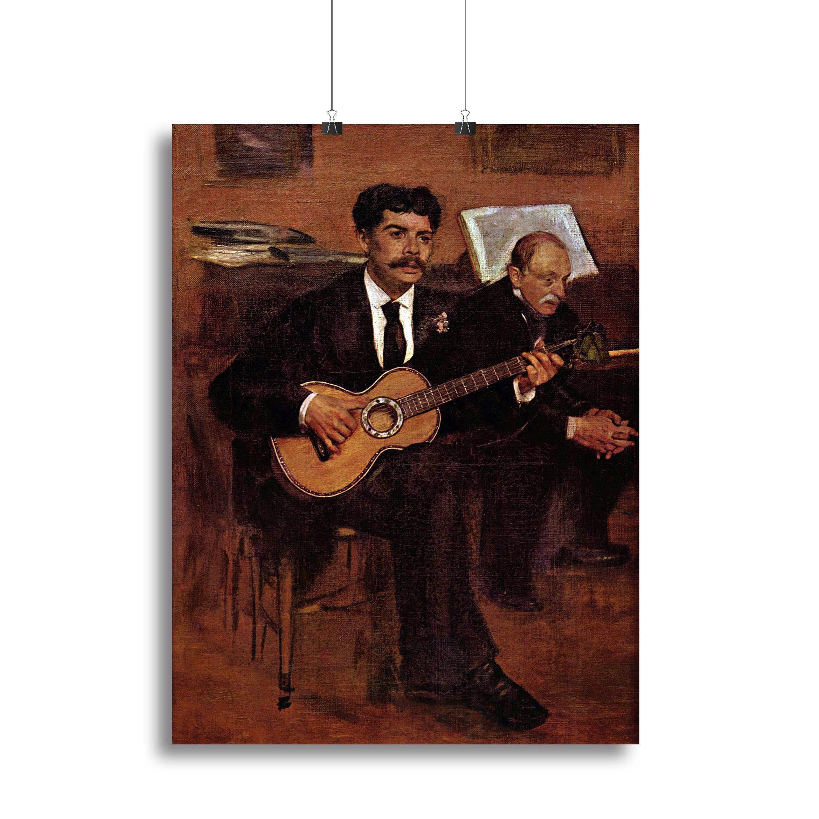 The guitarist Pagans and Monsieur Degas by Manet Canvas Print or Poster