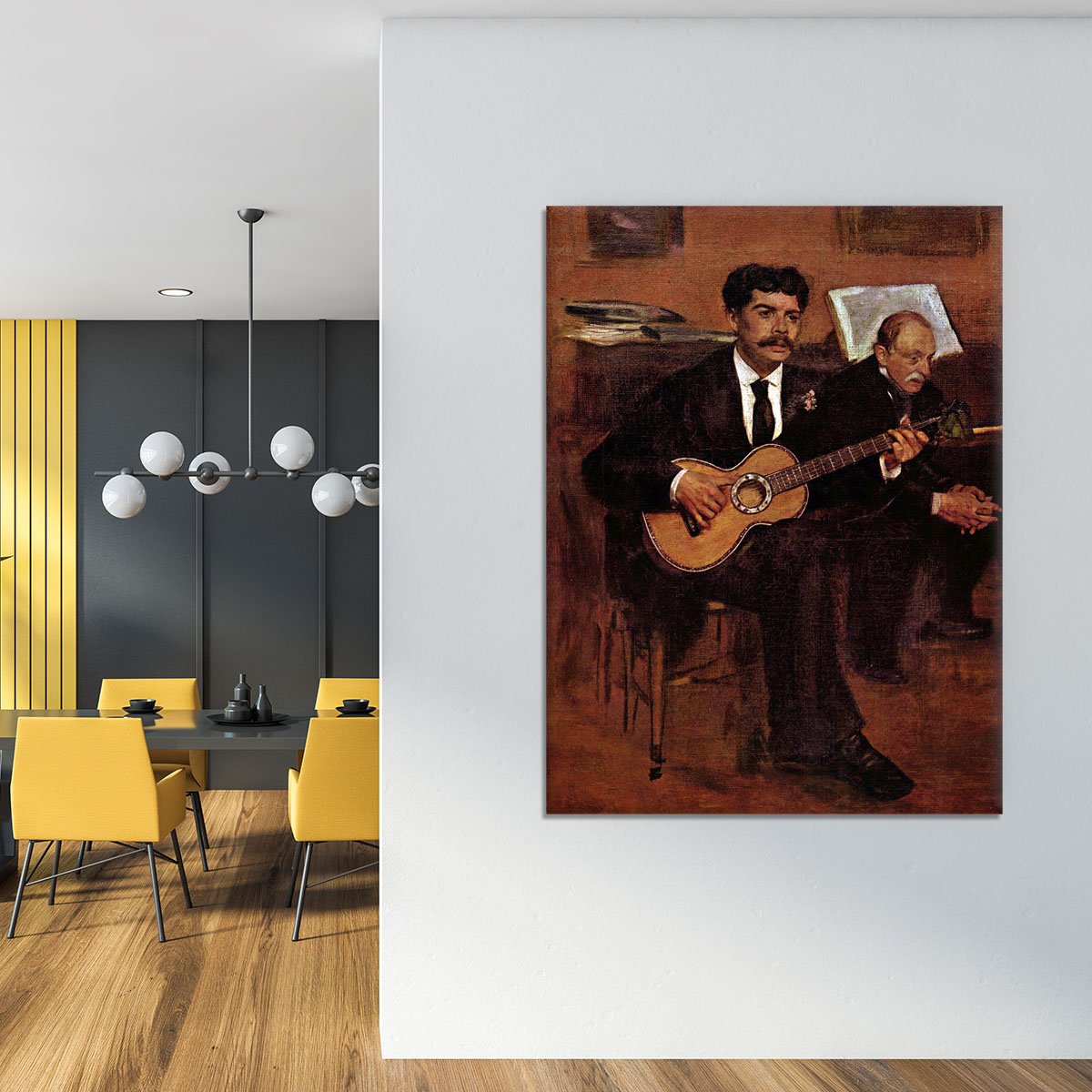 The guitarist Pagans and Monsieur Degas by Manet Canvas Print or Poster