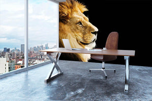 The king of all animals portrait Wall Mural Wallpaper - Canvas Art Rocks - 3