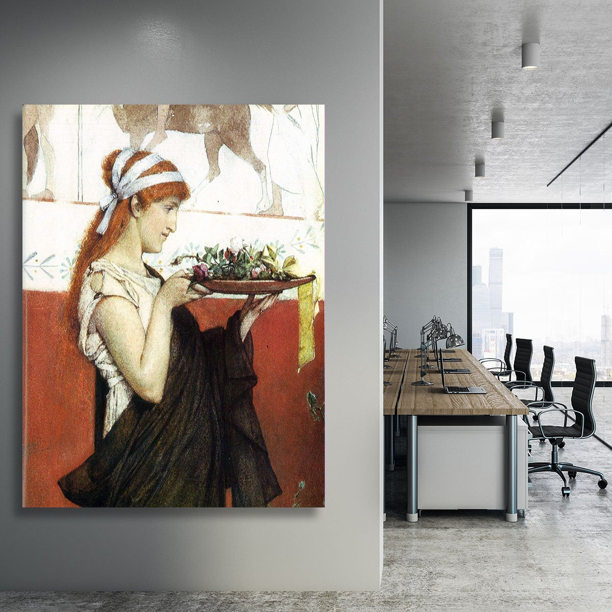 The last roses detail by Alma Tadema Canvas Print or Poster