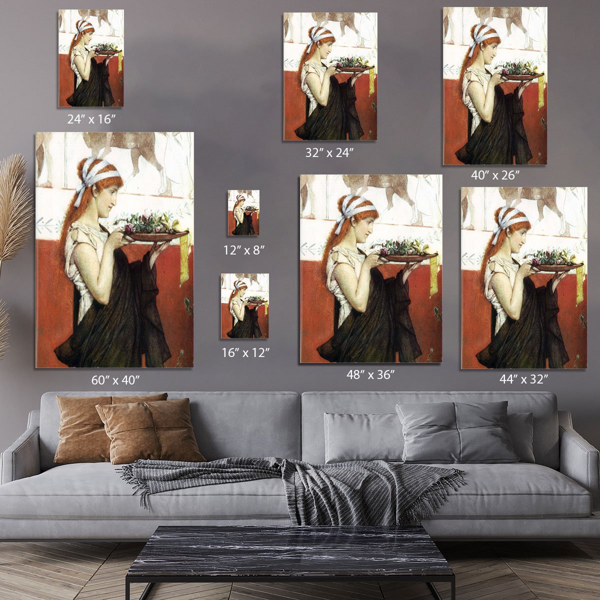 The last roses detail by Alma Tadema Canvas Print or Poster