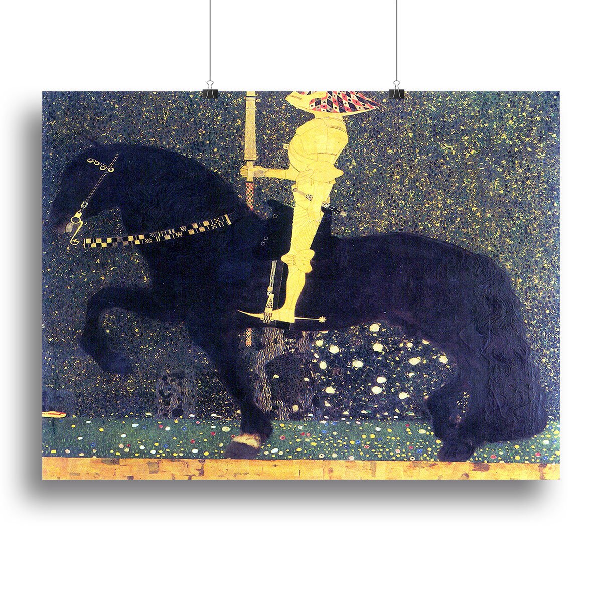 The life of a struggle The Golden Knights by Klimt Canvas Print or Poster