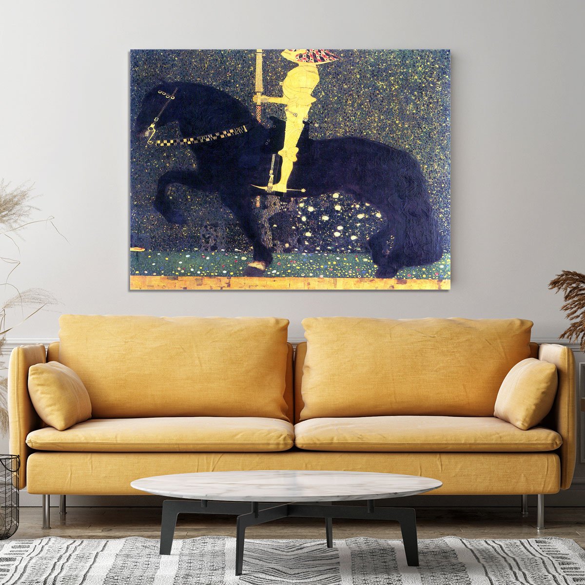 The life of a struggle The Golden Knights by Klimt Canvas Print or Poster